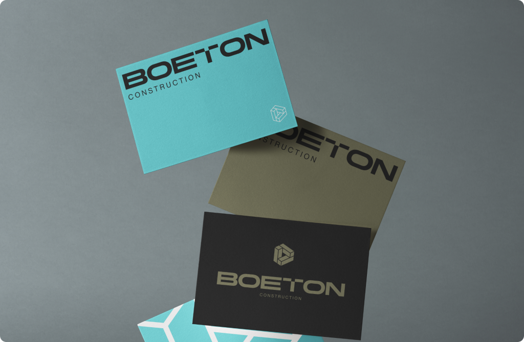 carte de visite - Boeton construction - identité graphique et visuelle
