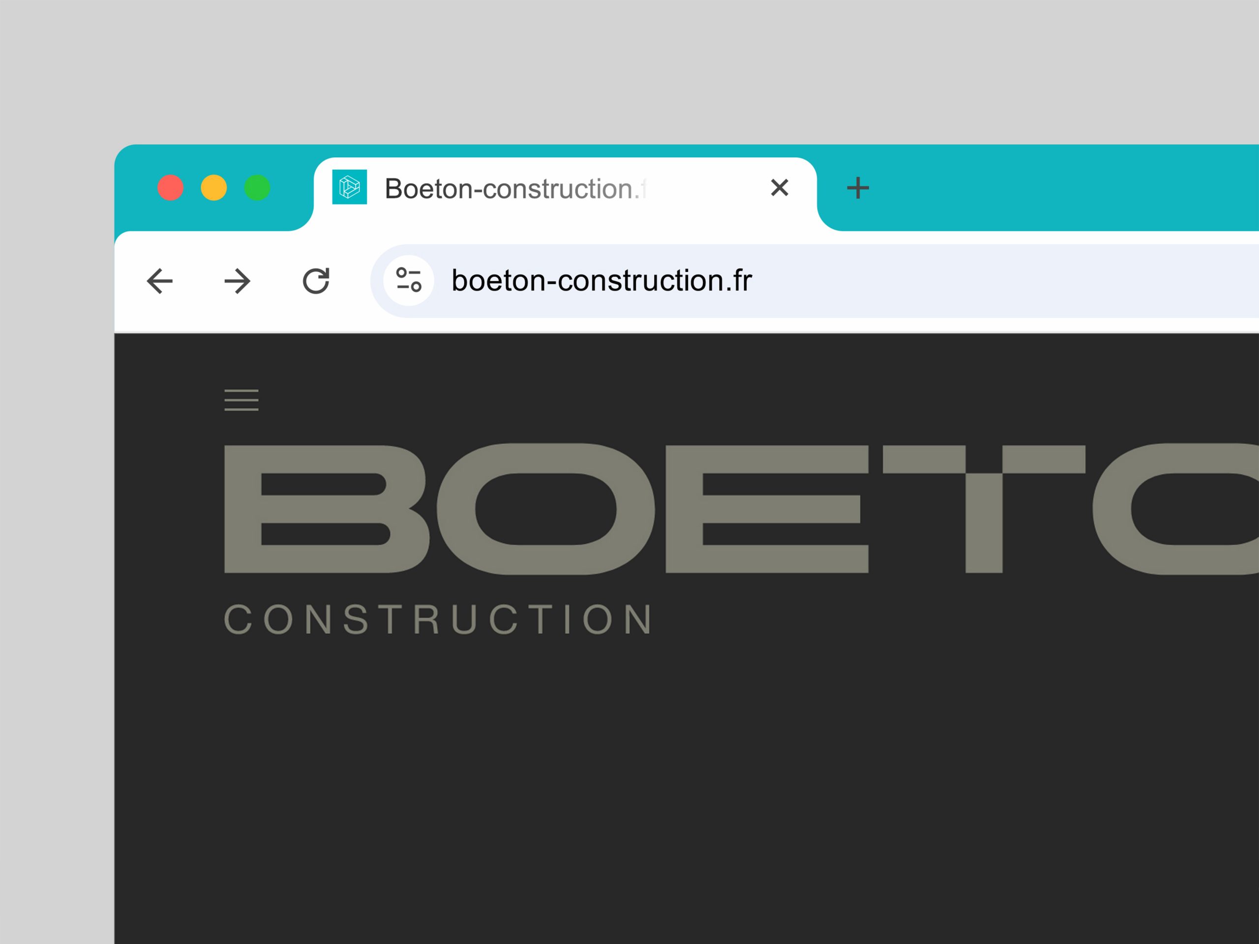 Site internet - plateforme web - Boeton Construction